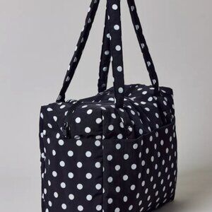 Baggu Small Cloud Carry on in black and white polka dot NWT